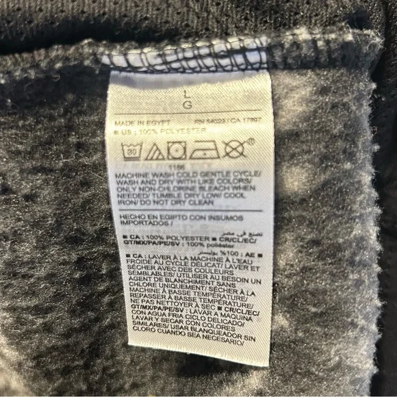 Old Navy Men’s Sherpa Quarter Zip Sweatshirt in Black Jack, Size Large - Picture 8 of 8